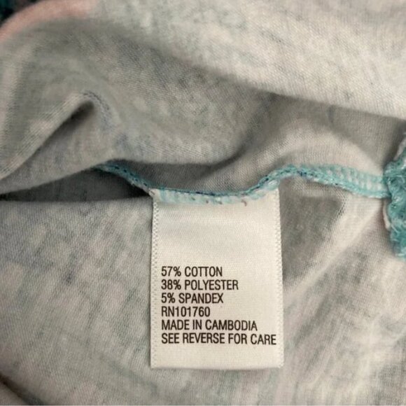 Palm Grove Woman Tropical Print  Beads 3/4 Sleeve Blouse 1X - Picture 7 of 7